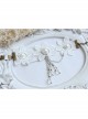 Fashion Retro Baroque White Tassel Bride Wedding Lace Flower Crystal Pearl Armband