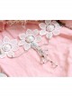 Fashion Retro Baroque White Tassel Bride Wedding Lace Flower Crystal Pearl Armband