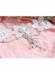Fashion Retro Baroque White Tassel Bride Wedding Lace Flower Crystal Pearl Armband