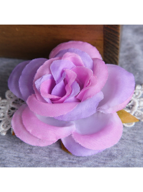 Retro Fashion Festival Dancing Purple Flower White Lace Female Armband