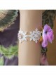 Retro Fashion Festival Dancing Purple Flower White Lace Female Armband