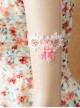 Fashion Leisure Seaside Beach Vacation White Lace Pink Flowers Female Armband