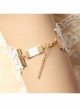 Fashion Leisure Seaside Beach Vacation White Lace Pink Flowers Female Armband