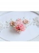Fashion Leisure Seaside Beach Vacation White Lace Pink Flowers Female Armband