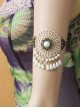 Fashion Nightclub Prom Retro Golden Lace White Pearl Female Armband