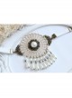 Fashion Nightclub Prom Retro Golden Lace White Pearl Female Armband