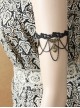 Fashion Retro Gothic Party Dancing Little Love Black Lace Tassel Female Armband