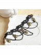 Fashion Retro Gothic Party Dancing Little Love Black Lace Tassel Female Armband