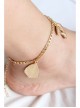 Valentine'S Day Fashion Retro Personality Female Golden Leaves Tower Anklet