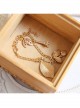 Valentine'S Day Fashion Retro Personality Female Golden Leaves Tower Anklet