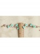 Retro Fashion Cute Green Bow Golden Lace Flower Female Anklet
