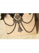 Handmade Retro Fashion Gothic Love Christmas Tree Black Lace Tassel Female Armband