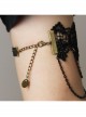 Handmade Retro Fashion Gothic Love Christmas Tree Black Lace Tassel Female Armband