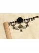 Vintage Gothic Bride Fashion Spider Black Rose Lace Tassel Female Armband