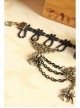 Vintage Gothic Bride Fashion Spider Black Rose Lace Tassel Female Armband