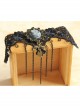 Gothic Fashion Retro Beauty Bowknot Black Lace Rose Tassel Wedding Dress Female Wide Armband