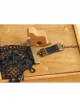 Gothic Fashion Retro Beauty Bowknot Black Lace Rose Tassel Wedding Dress Female Wide Armband