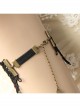 Goth Fashion Retro Bride Wedding Dress Ruby Black Lace Flower Tassel Female Armband