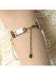 Retro Fashion Baroque Bride White Pearl Lace Flower Wedding Dress Female Armband