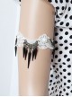 Fashion Casual Retro Bride Wedding Dress Dancing White Lace Pearl Black Rivet Armband
