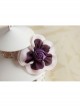 Fashion Retro Leisure Purple Rose Flower Female Golden Lace Anklet