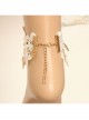 Fashion Handmade Retro White Lace Flower Pearl Female Rose Gold Leaf Female Anklet