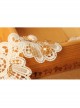 Fashion Handmade Retro White Lace Flower Pearl Female Rose Gold Leaf Female Anklet