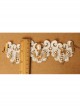 Fashion Handmade Retro White Lace Flower Pearl Female Rose Gold Leaf Female Anklet