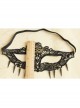 Fashion Retro Black Lace Rivets Grim Reaper Fox Head Beauty Princess Masquerade Half Face Mask