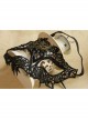 Fashion Retro Black Lace Rivets Grim Reaper Fox Head Beauty Princess Masquerade Half Face Mask
