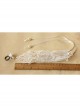Bride Fashion Retro White Pearl Lace Flower Long Wedding Dress With Ring Female Gloves Bracelet