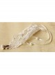 Bride Fashion Retro White Pearl Lace Flower Long Wedding Dress With Ring Female Gloves Bracelet