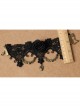 Gothic Retro Fashion Love Wings Black Lace Rose Flower Female Anklet