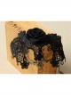 Gothic Retro Fashion Love Wings Black Lace Rose Flower Female Anklet