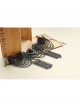 Retro Palace Fashion Black Tassel Gem Gothic Lace Female Anklet