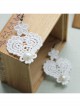 Baroque Palace Retro Fashion Personality Queen White Pearl Lace Flower Female Earrings
