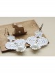 Baroque Palace Retro Fashion Personality Queen White Pearl Lace Flower Female Earrings