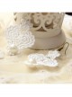 Baroque Palace Retro Fashion Personality Queen White Pearl Lace Flower Female Earrings