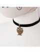 Retro Simple Bronze Owl Black Velvet Rope Fashion Female Short Necklace