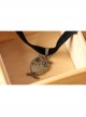 Retro Simple Bronze Owl Black Velvet Rope Fashion Female Short Necklace