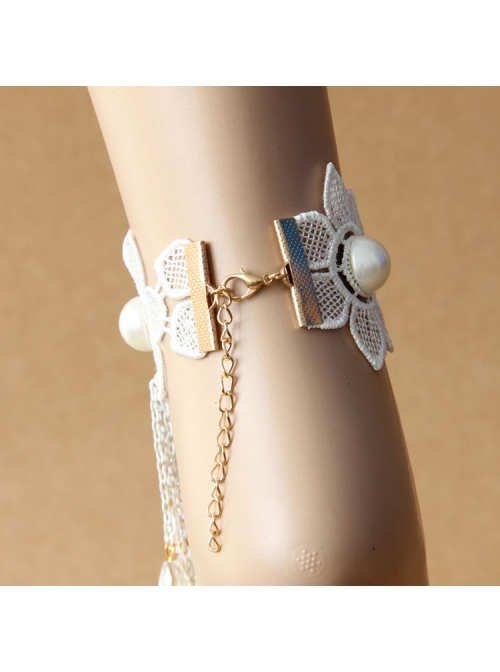 Bride Wedding Dress Sexy Fashion Crystal White Lace Pearl Female Anklet