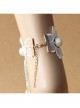 Bride Wedding Dress Sexy Fashion Crystal White Lace Pearl Female Anklet