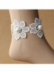 Bride Wedding Dress Sexy Fashion Crystal White Lace Pearl Female Anklet