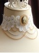Bride White Lace Beauty Portrait Tassel Retro Lolita Fashion Exaggerated Female Choker