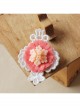 Handmade Retro Fashion Sweet Pink Fabric Flower White Lace Female Brooch