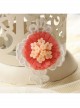 Handmade Retro Fashion Sweet Pink Fabric Flower White Lace Female Brooch
