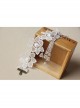 Bride Wedding Fashion White Lace Flower Crystal Tassel Female Necklace