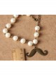 Handmade Fashion Cute White Pearl Mustache Female Anklet