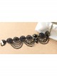 Retro Fashion Punk Gothic Black Lace Resin Drill Tassel Female Anklet