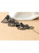 Retro Fashion Punk Gothic Black Lace Resin Drill Tassel Female Anklet